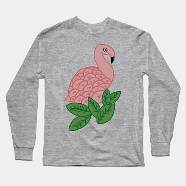 Flamingo Long Sleeve T-Shirt by courtneylgraben